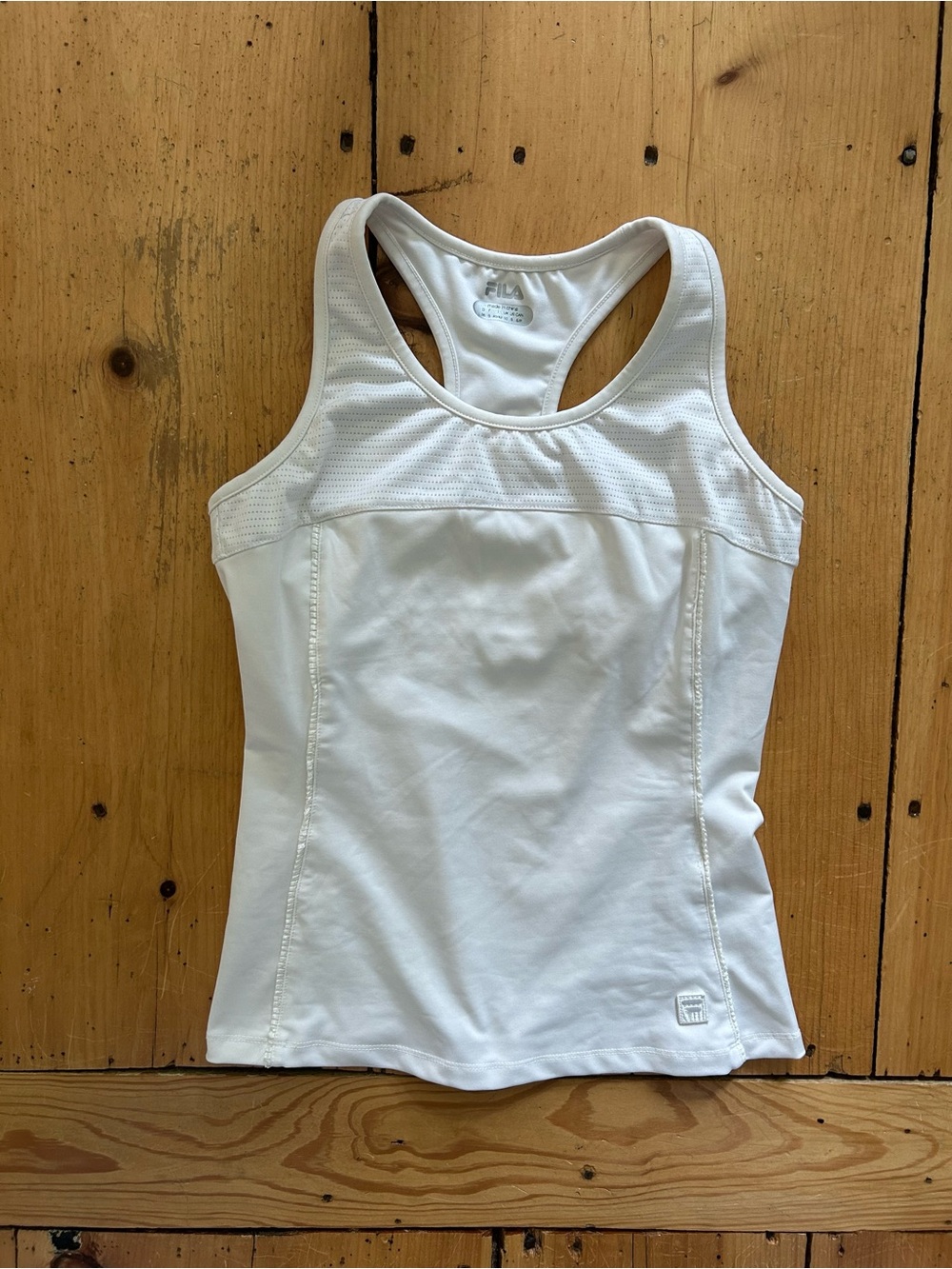 Vintage Y2K Fila White Racerback Athletic Tank